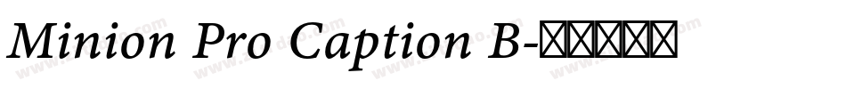 Minion Pro Caption B字体转换